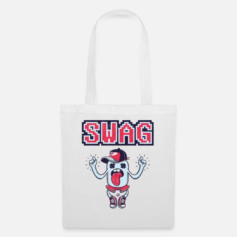Swag Cartoon – Retro Style - Stoffbeutel - Weiß