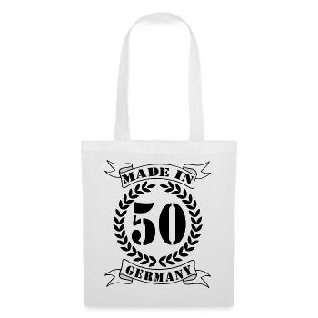 50.Geburtstag , Germany - Stoffbeutel - Weiß - Vorne
