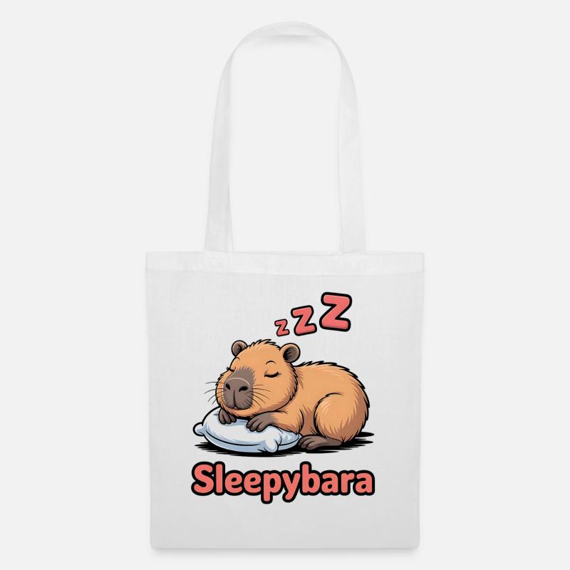 Sleepybara Dream Cuddle - Tote Bag - white