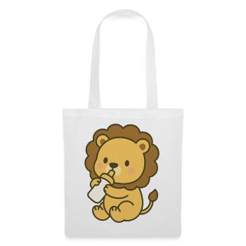 Milk King Cub - Lion Baby with Bottle - Tote Bag - white - Front