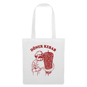 Döner Kebab - Karl Marx - Fast Food - Stoffbeutel - Weiß - Vorne
