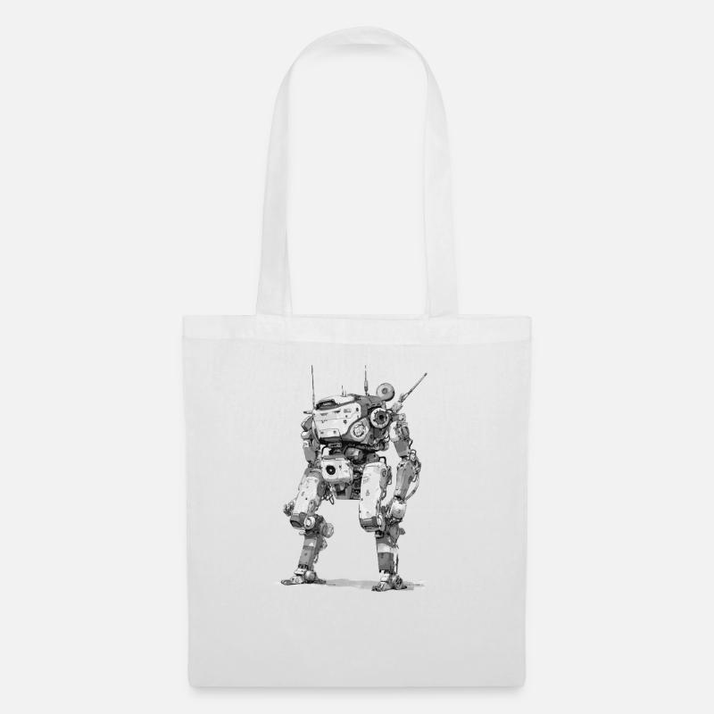 Sci-Fi Mech Roboter Mech für Nerds & Geeks - Stoffbeutel - Weiß