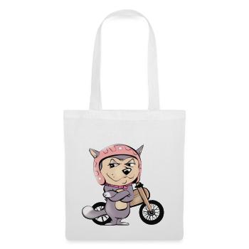 Canine humor in a unique cycling costume - Tote Bag - white - Front