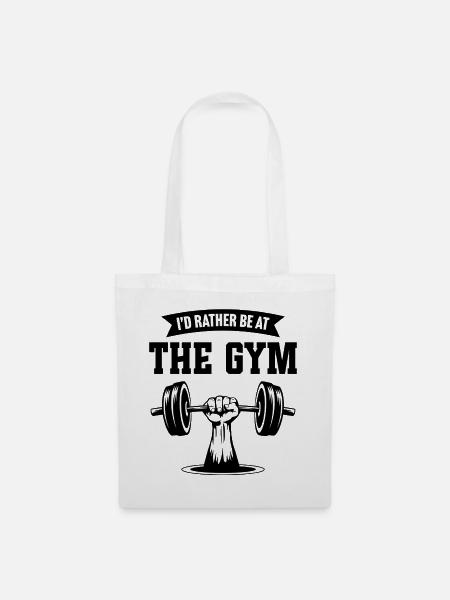 Ich wäre lieber im Fitnessstudio - Stoffbeutel - Weiß