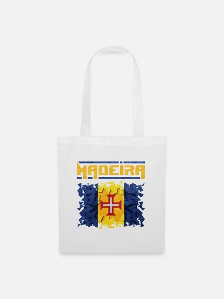 Madeira Flag Abstrakt Design - Stoffbeutel - Weiß