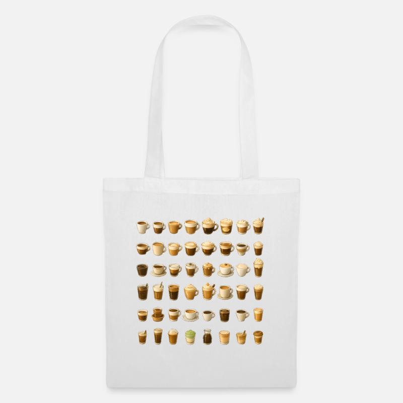 Various coffee drinks - Tote Bag - white