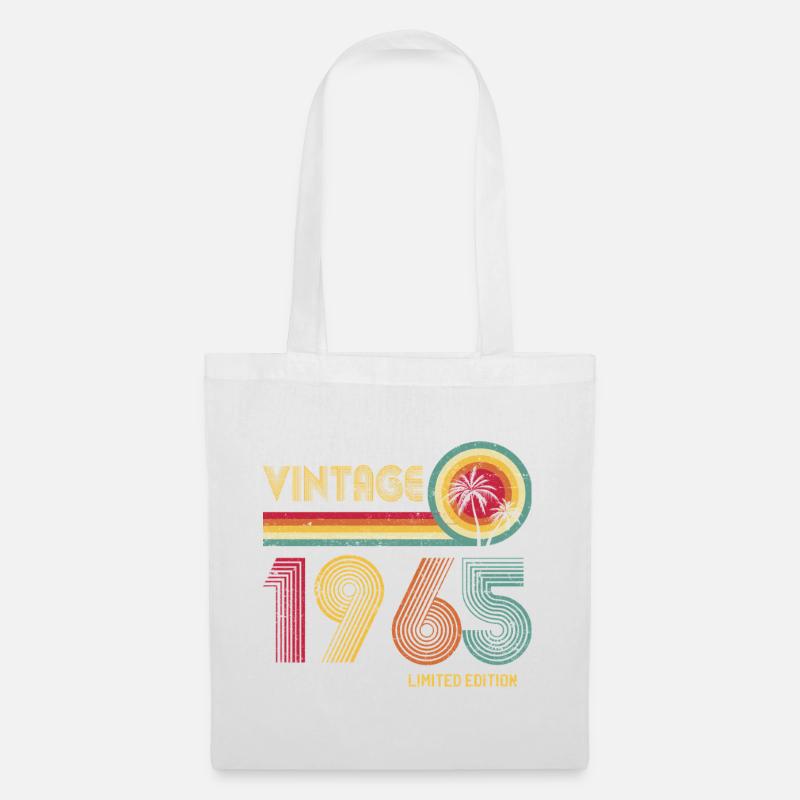 Retro 70s Gradient Number Design - Tote Bag - white