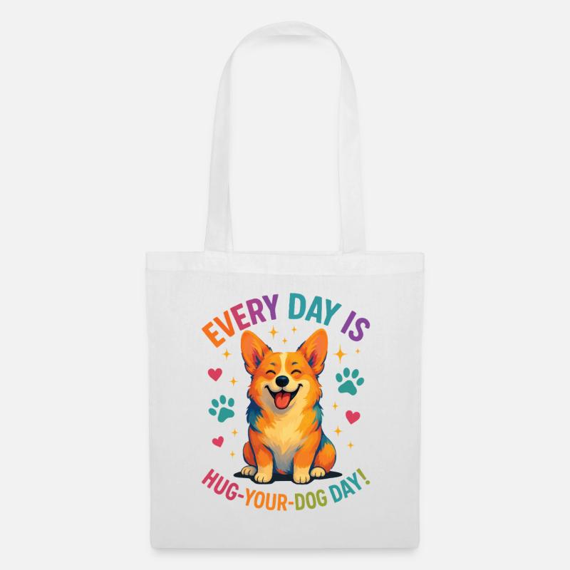 Corgi - Stoffveske - hvit