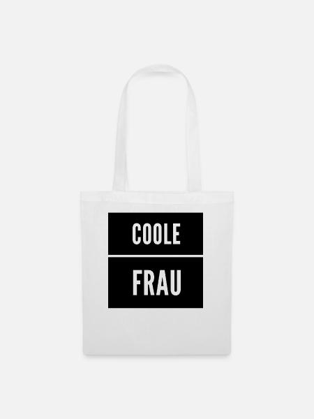Coole Frau - Stoffbeutel - Weiß