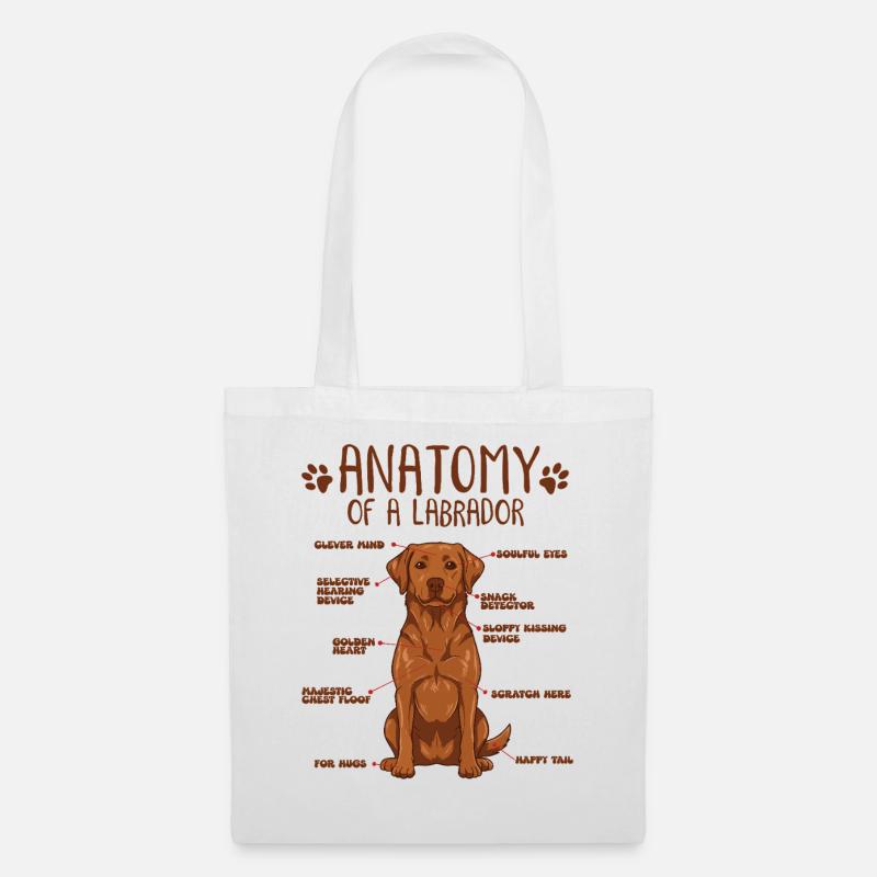 Anatomia di un Labrador rosso volpe - Borsa di stoffa - bianco