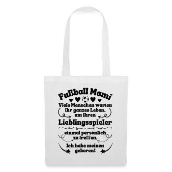 Football Le joueur préféré de maman est né - Sac en tissu - blanc - Devant