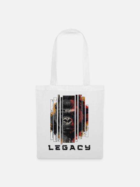 Legacy - Gorilla Kunst Design - Stoffbeutel - Weiß