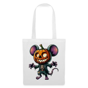 Cute Halloween Pumpkin Mouse Rat Cartoon Hat - Tote Bag - white - Front