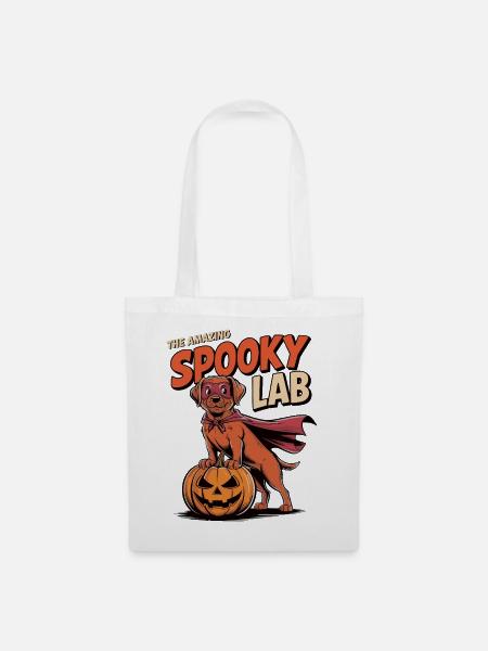 Spuk Foxred Lab Halloween Hund - Stoffbeutel - Weiß