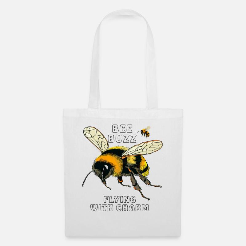 HUMMELN BEE BUZZ FLYING WITH CHARM - Stoffbeutel - Weiß