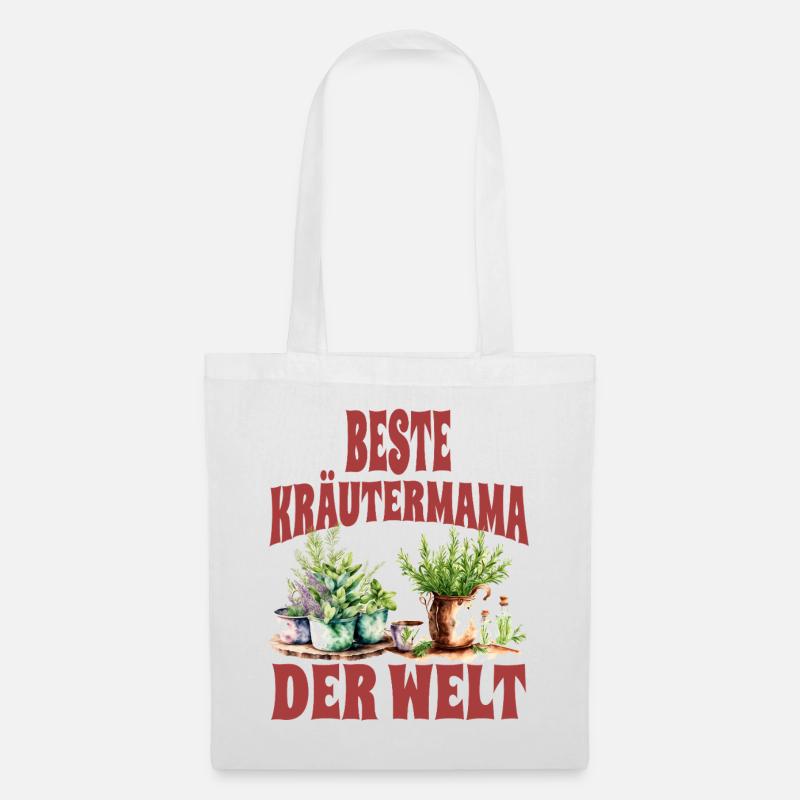 Beste Kräutermama der Welt - Stoffbeutel - Weiß