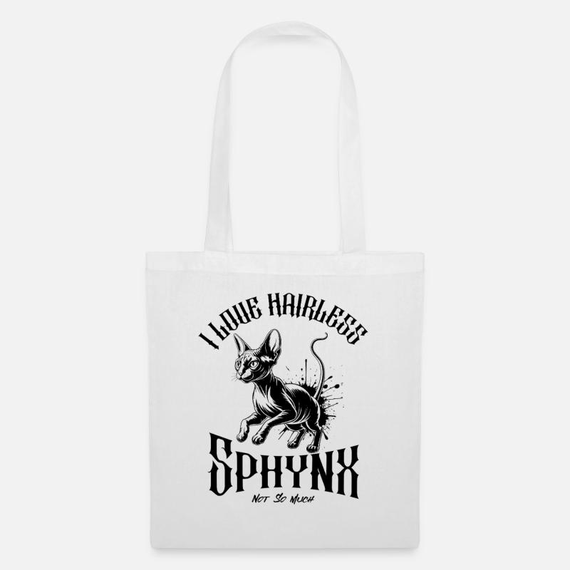 Ich liebe Sphynx Cats Lustig - Stoffbeutel - Weiß