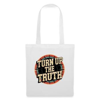 Retro Grunge – Turn Up The Truth - Stoffbeutel - Weiß - Vorne