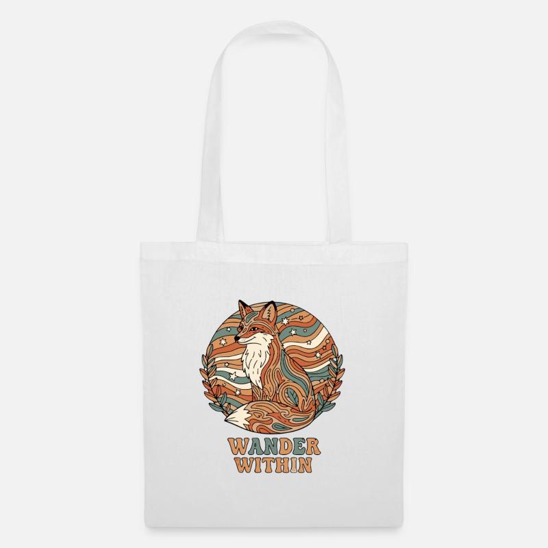 Rétro psychédélique – Wander Within - Sac en tissu - blanc