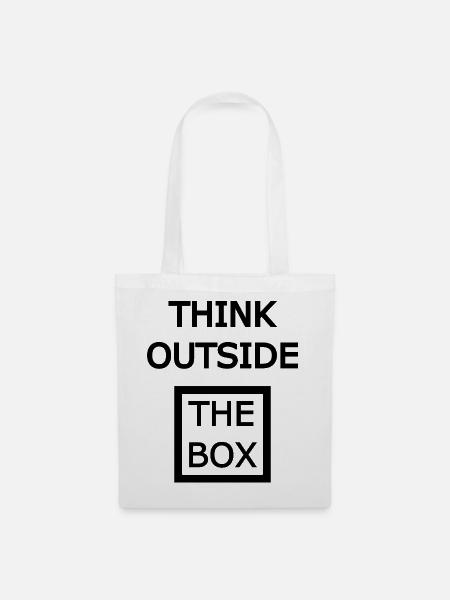 Think Outside The Box - Stoffbeutel - Weiß