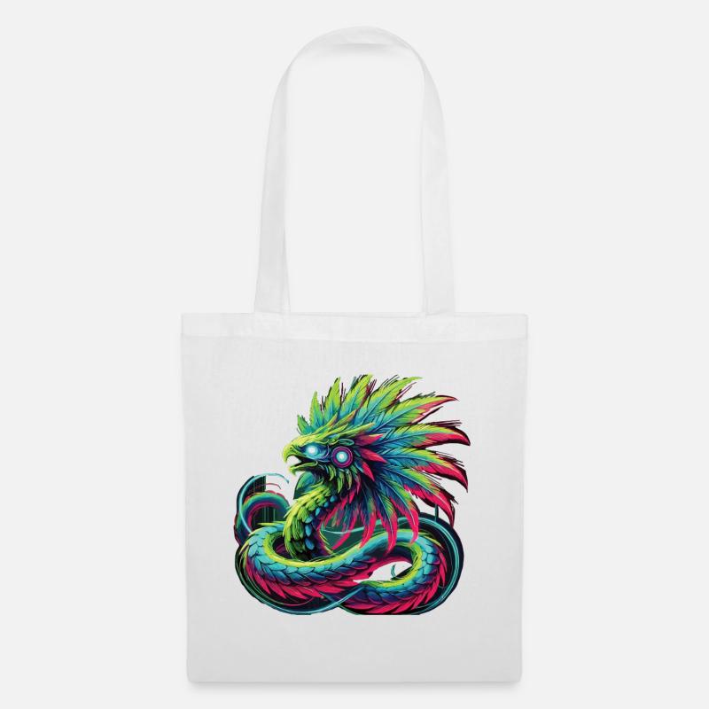 Azteken Drache - Stoffbeutel - Weiß