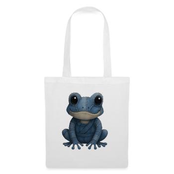 Denim Patchwork Grenouille - Sac en tissu - blanc - Devant