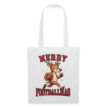 Frohe Footballmas - Stoffbeutel - Weiß - Vorne
