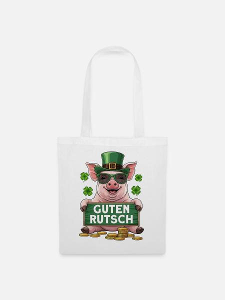 Guten Rutsch - Stoffbeutel - Weiß