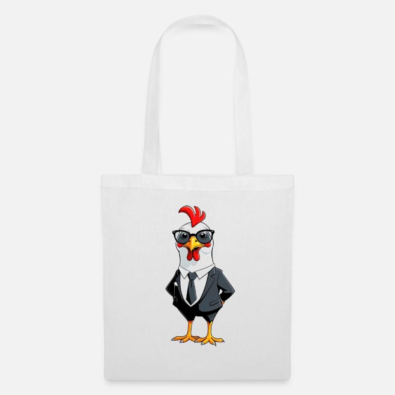 Anzughuhn: Business Chic - Stoffbeutel - Weiß