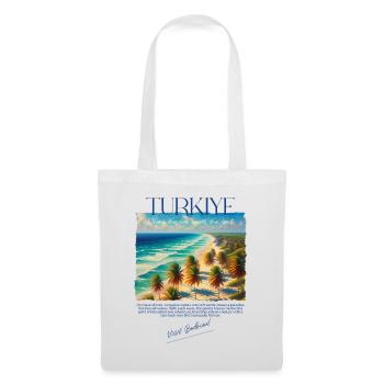 Türkei Bodrum Strand Urlaub Design – Visit Bodrum - Stoffbeutel - Weiß - Vorne