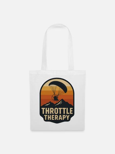 Throttle Therapy Abenteuer Paragliding - Stoffbeutel - Weiß
