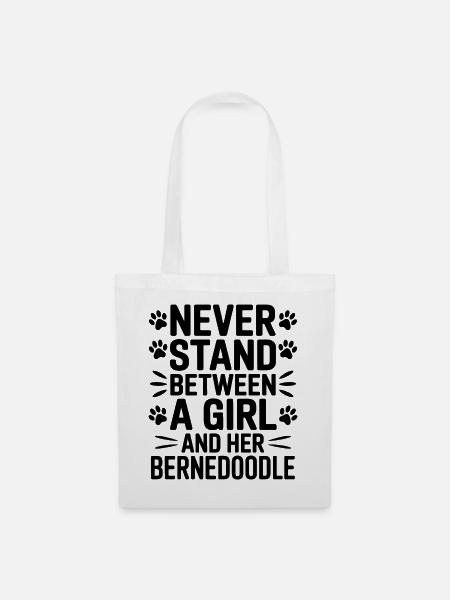 Bernedoodle Spruch Mädchen Bernedoodle Geschenk - Stoffbeutel - Weiß