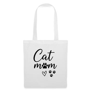 Katze Mama Katzenliebhaber Katze Mama - Stoffbeutel - Weiß - Vorne