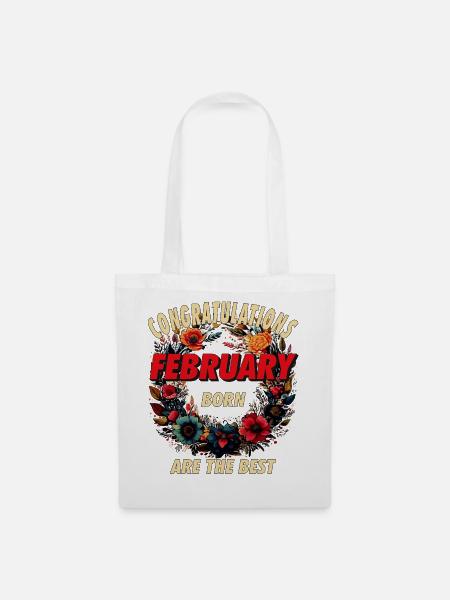 CONGRATULATIONS FEBRUARY - Stoffbeutel - Weiß