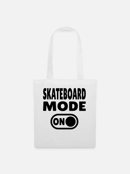 Skateboard Mode ON - Stoffbeutel - Weiß