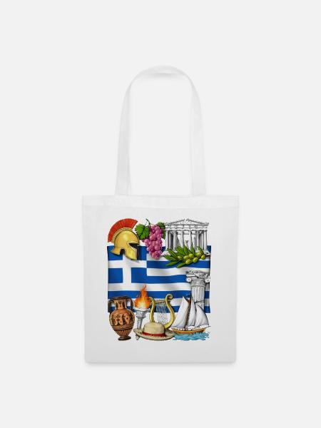 Griechisches Erbe - Stoffbeutel - Weiß