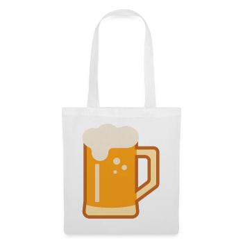 Beer Glass Illustration in Minimal Style - Tote Bag - white - Front