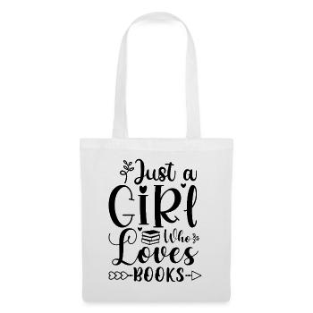 Juste une fille qui aime les livres - Sac en tissu - blanc - Devant