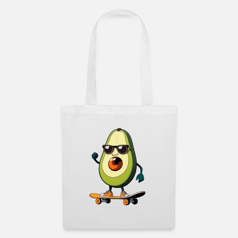 Avocado Skateboard Superstar - Stoffbeutel - Weiß
