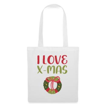 Ich Liebe Xmas Weihnachten - Stoffbeutel - Weiß - Vorne