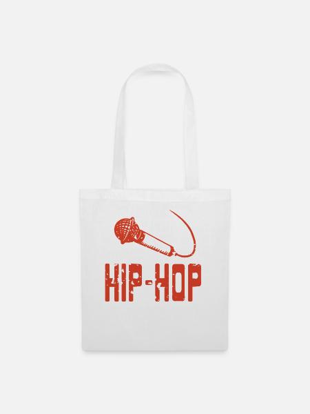 Beat Rhythm Microphone Flow Retro Vibe - Stoffbeutel - Weiß