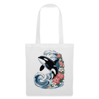 Orca in tropical waves - Tote Bag - white - Front