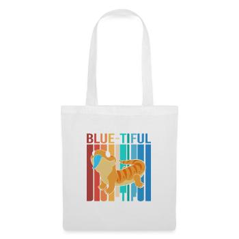 Blau Zunge Eidechse - Stoffbeutel - Weiß - Vorne