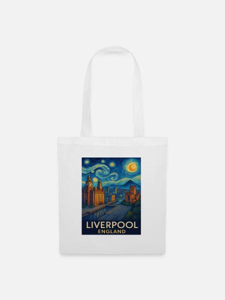 Liverpool England - Stoffbeutel - Weiß
