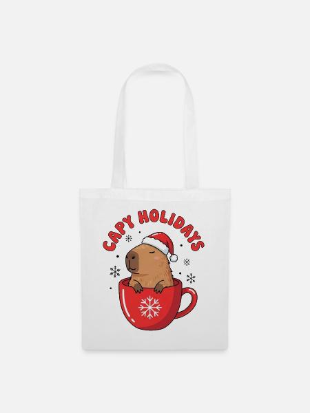 Capy Holidays - Stoffbeutel - Weiß