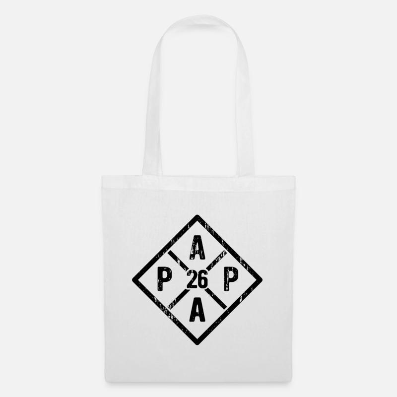 Papa 26 - Vater 2026 - Geschenk - Stoffbeutel - Weiß