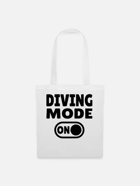 Diving Mode On – Tauchen - Stoffbeutel - Weiß