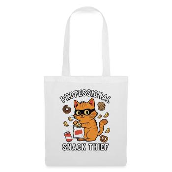 Professional Snack Thief Freche Lustige Katze - Stoffbeutel - Weiß - Vorne