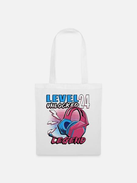 Level 24 Unlocked Legend - Stoffbeutel - Weiß