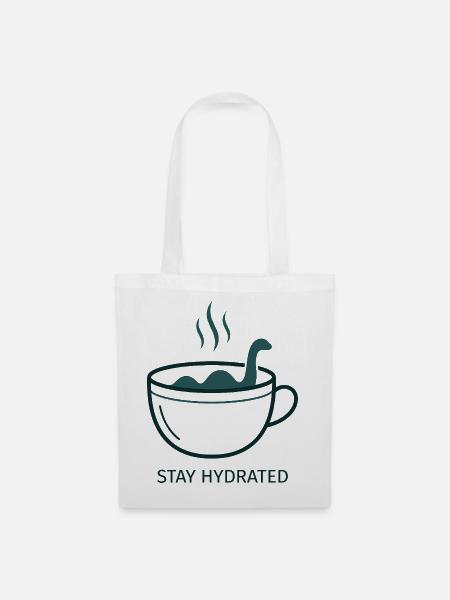 Nessie Stay Hydrated Tasse - Stoffbeutel - Weiß